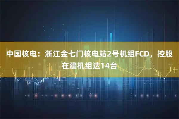 中国核电：浙江金七门核电站2号机组FCD，控股在建机组达14台